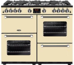 BELLING  Kensington 100G Gas Range Cooker - Cream & Chrome